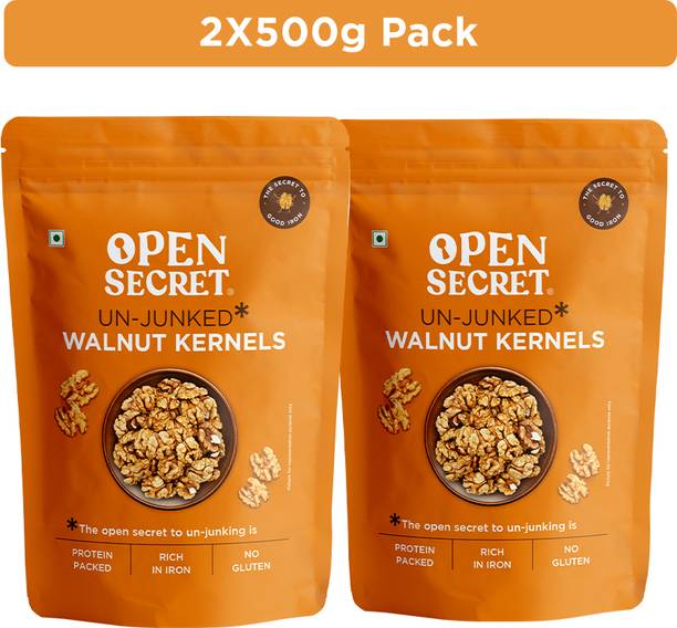 OPEN SECRET Akhrot Kernel Pack of 2 | High Protein Walnuts