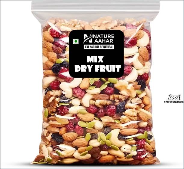 Nature Aahar Mix Dry Fruit | Panchmeva |nutmix |mixed nuts|dryfruits mix|mix dryfruit | JAR | Cashews, Almonds, Raisins, Pistachios, Dry Dates, Figs, Assorted Fruits & Nuts, Amla