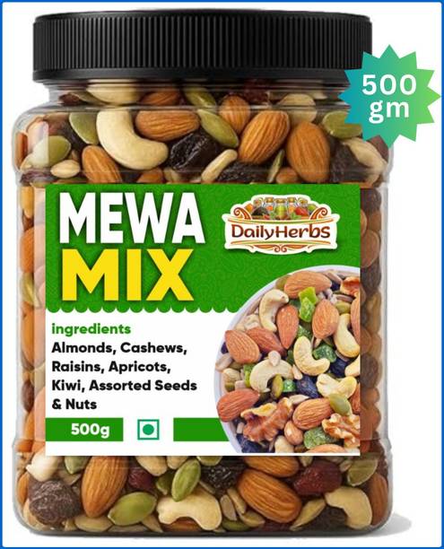 DAILYHERBS Mix Dry Fruit | Mewa Mix | |( AA+ Almonds, Cashews, Raisins, Apricots, Dates, Kiwi, Gooseberry