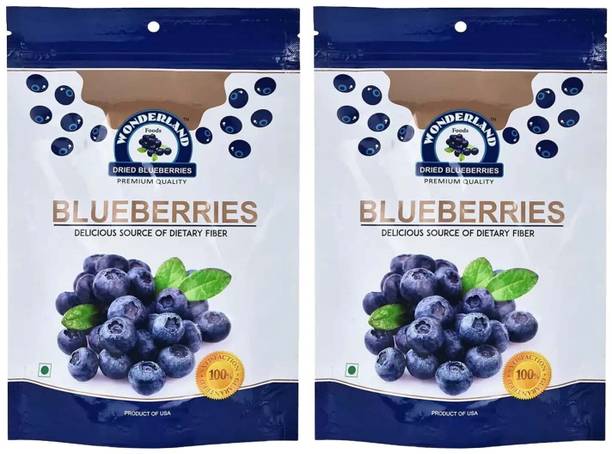 WONDERLAND Blueberries Dried Fruits Combo Pack of 2 (150g Each) Blueberry