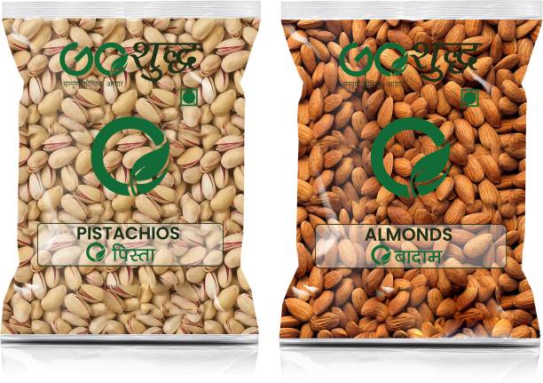 Goshudh Pista (Pistachio)- 250gm & Badam (Almond)- 500gm Combo Assorted Nuts