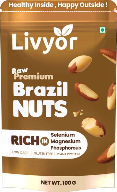 LIVYOR Premium Brazil Nuts | Super Nutritious Dry Fruits Brazil Nuts