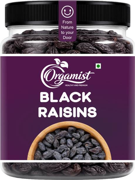 ORGAMIST Black Raisin | Kali Kishmish | Rich in Antioxidants | Sweet Raisins