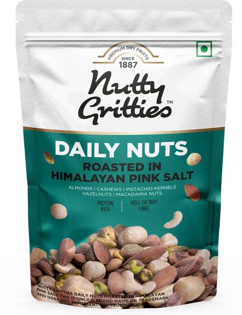 Nutty Gritties Daily Nuts - Roasted in Himalayan Pink Salt Almonds, Cashews, Macadamia Nuts, Hazelnuts, Pistachios