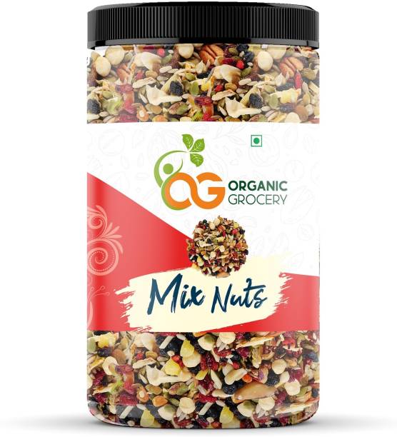 Organic Grocery 100% Natural Premium Mix Dry Fruits 1kg with Almonds | Cashew | Kishmish