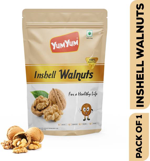 YUM YUM 100% Natural Dried California Inshell Walnut 500g | Premium Sabut Akhrot - Walnuts