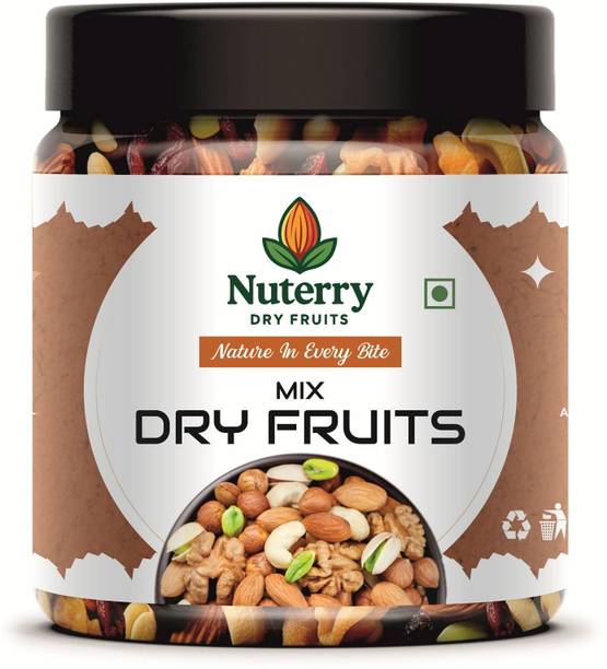 Nuterry Premium Mix Dry Fruits and Nuts |Trail Mix Healthy Snacks Dry Fruits Mix Cashews, Apricots, Almonds, Figs, Dry Dates, Walnuts, Raisins, Pistachios