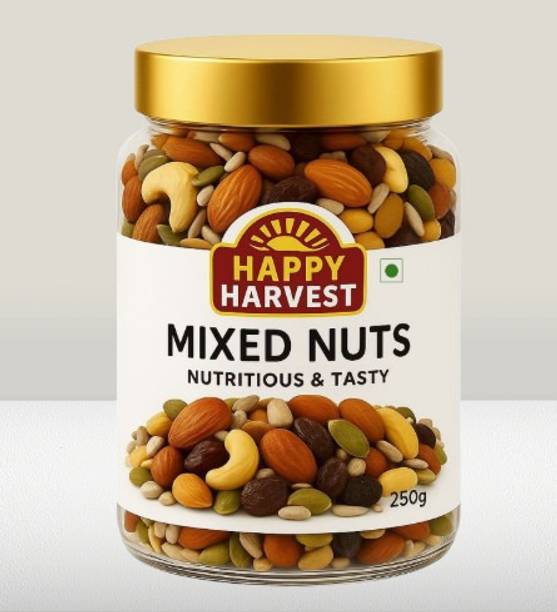 Happy Harvest Health Dry Fruits Mix | All-Natural Mix Nuts | Energy Boosting Snack Almonds, Apricots, Cashews, Dates, Dry Dates, Walnuts, Raisins, Pistachios