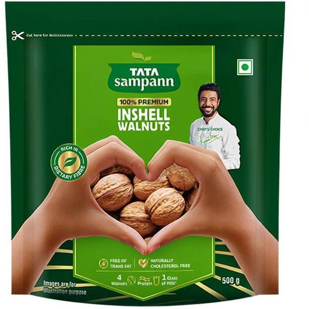 Tata Sampann Inshell Walnuts/Akhrot | Rich in Protein, Dietary Fibre, Magnesium & Phosphorus Walnuts