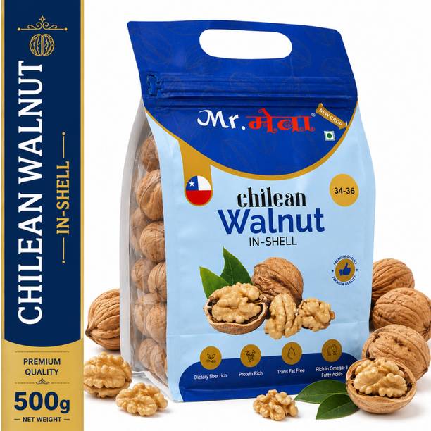 Mr.Meva Premium Chilean In-Shell Walnuts | Natural, Fresh & Crunchy Akhrot | Dry Fruits Walnuts