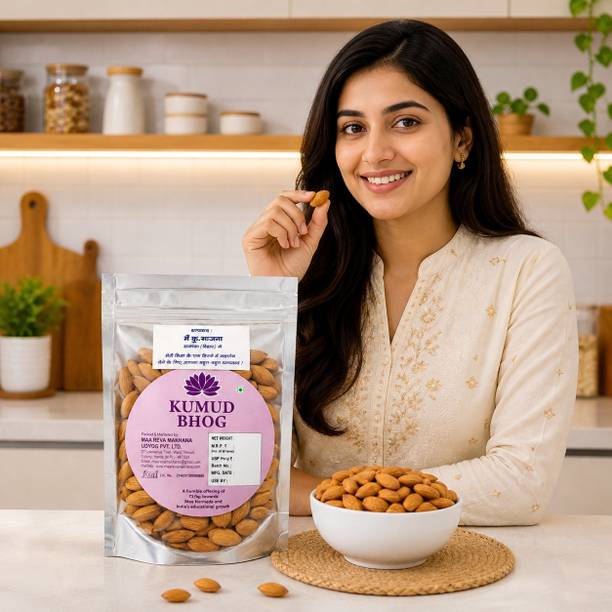 Kumud bhog Premium Almonds Pack (3×100g) | Handpicked California Badam | Natural & Fresh Almonds