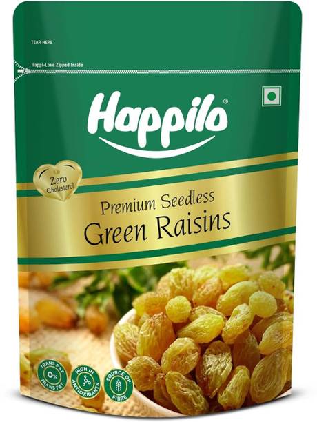 Happilo Premium Seedless Green Raisins 500g Raisins