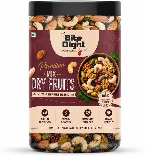 Bite Of Dight Premium Nutmix Dry Fruits Combo | Mix Dry Fruits | Nuts Seeds Berries Almonds, Assorted Fruit, Cashews, Cranberries, Raisins, Assorted Seeds & Nuts