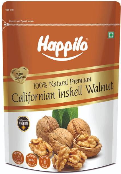 Happilo Premium 100% Natural Californian Inshell Walnut Kernels 1000g Value Pack Walnuts