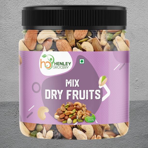 HENLEY Natural Premium Mix Dry Fruits |Healthy Nutmixed| Cashews, Almonds, Apricots, Assorted Fruits & Nuts, Pistachios, Dates