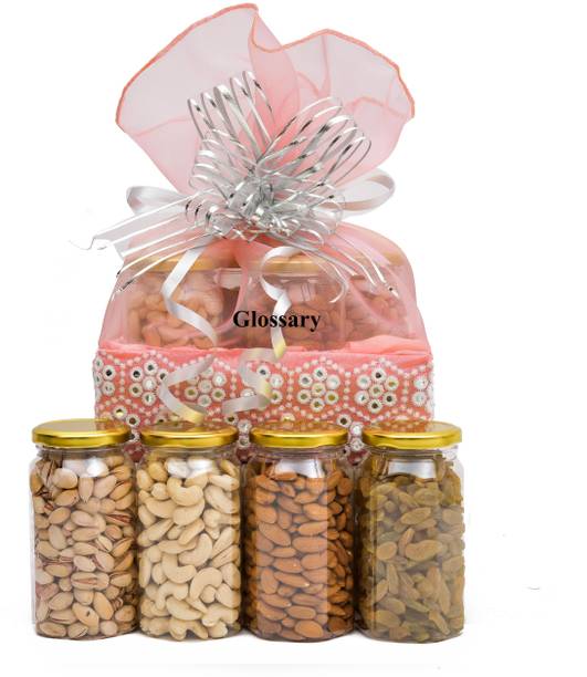Glossary DRY FRUIT &NUT GIFT HAMPER/BASKET/BOX/PACK 1000GM Almonds, Cashews, Pistachios, Raisins
