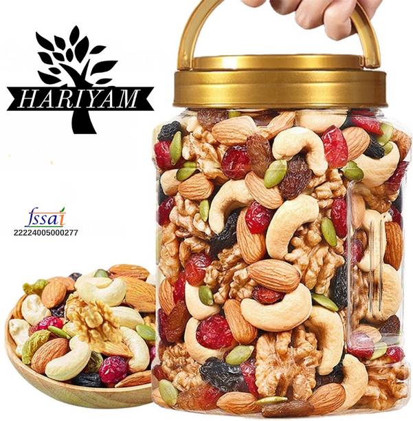 HARIYAM Mix Dry Fruit | Panchmeva | JAR OF 1KG Almonds, Cashews, Raisins, Dry Dates