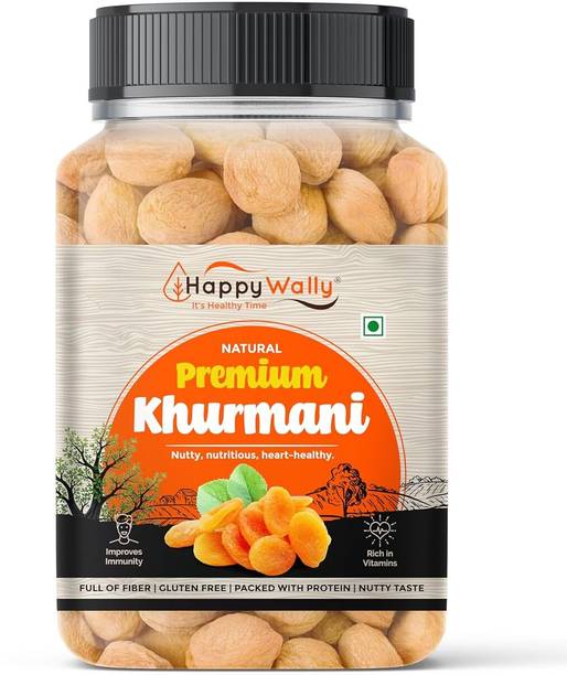 HappyWally Premium Turkish Apricots | Jumbo Khumani | Juicy, Tangy & Vitamin-Rich Fruit Apricots