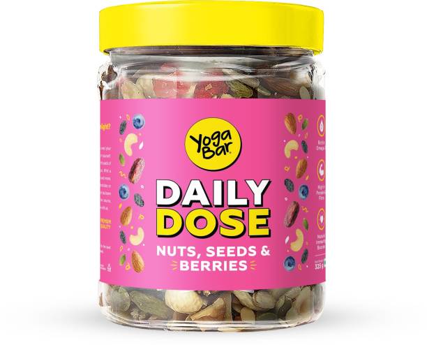 Super Healthy Yogabar Daily Dose 325g, Nuts Mix, Dry Fruits, Seeds & Berries, Healthy Snacks