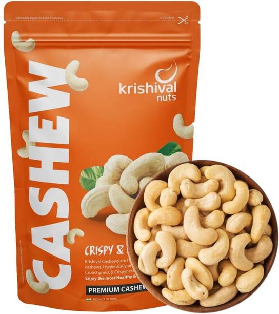 Krishival Premium Cashews | Whole Cashew Nuts | Fresh & Crunchy Cashews