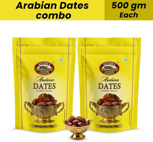 Nature's Choice Arabian Dates | Handpicked Wet Khajur | Soft & Tasty Delight Khajoor Dates