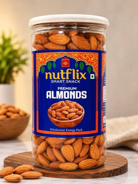 Nutflix Smart Snack Premium Whole Almonds Healthy Dry Fruits Rich in Taste & Nutrition Almonds