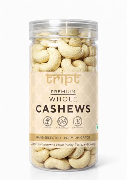 Tript Pure Cashews Whole/Kaju, 200g, Nutritious & Delicious, Premium Kaju nuts Cashews