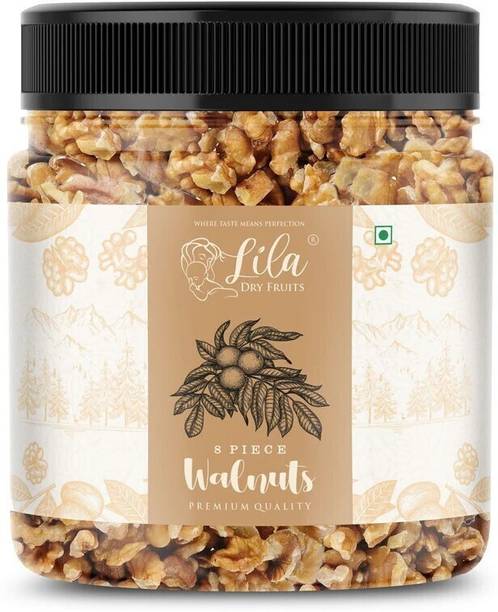 lila dry fruits 100% Natural Raw Walnut Kernels 8pcs 500gms Jar Pack | Premium Akrot Giri| Walnuts