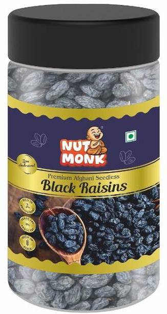 NUT MONK Black Raisins Seedless Black Kishmish 250gm Raisins