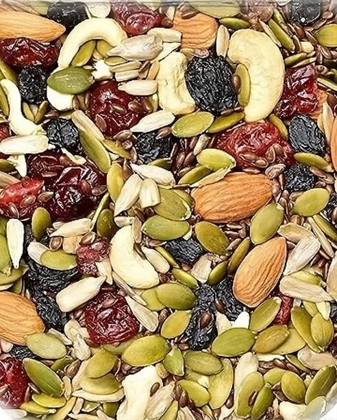 ZION Organic Mixed Dry Fruits 1Kg Pack Healthy Trail Mix dry fruits Assorted Seeds & Nuts