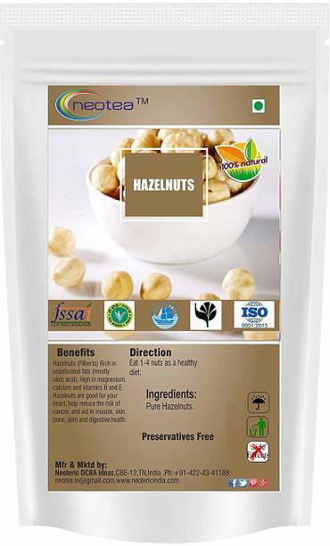 neotea Turkish Hazelnuts, Raw and Dehulled, Healthy and Tasty Hazelnuts