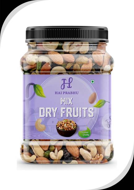 HAI PRABHU Fresh and Healthy Dry Fruits - 1 Kg Dry Fruits for eating Assorted Nuts Almonds, Cashews, Apricots, Raisins, Walnuts, Figs, Amla, Dry Dates