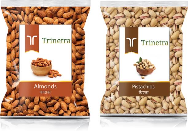 Trinetra Badam 100g and Pista 100g Combo Pack 200g