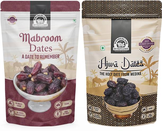 WONDERLAND Foods - Dry Fruits Ajwa and Mabroom Dates 400g Dates