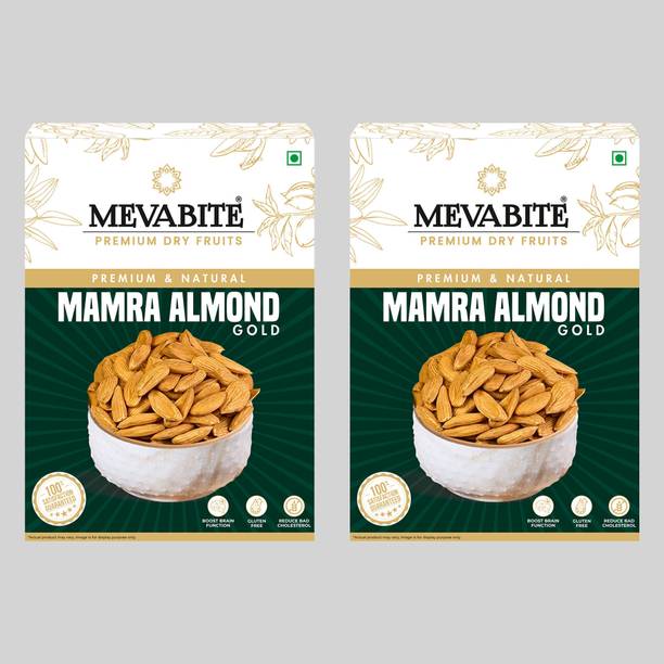 MEVABITE Natural Premium Mamra Gold Almonds - 500gm | Bold Mamra Badam Giri, Dry Fruit Almonds