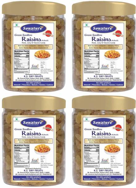Sonature Long Raisins, 1 Kg, (Pack Of 4), 250 Gm Each Raisins