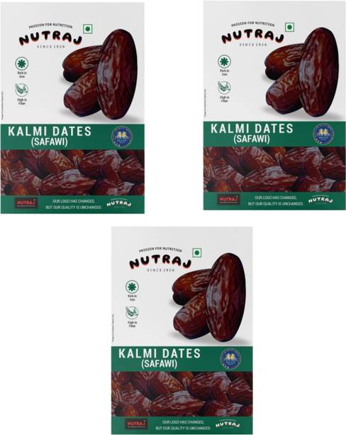 Nutraj Kalmi Dates 1.5 Kg (500g x 3), Safawi Khjoor, Safawi Dates, Dry Fruits Dates
