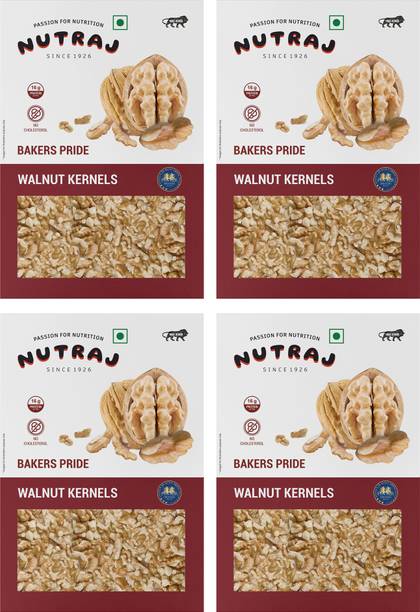 Nutraj Bakers Pride Walnuts Kernels 1 kg (250g x 4)(6-8 Pieces), Akhrot Giri, Dry Fruit Walnuts