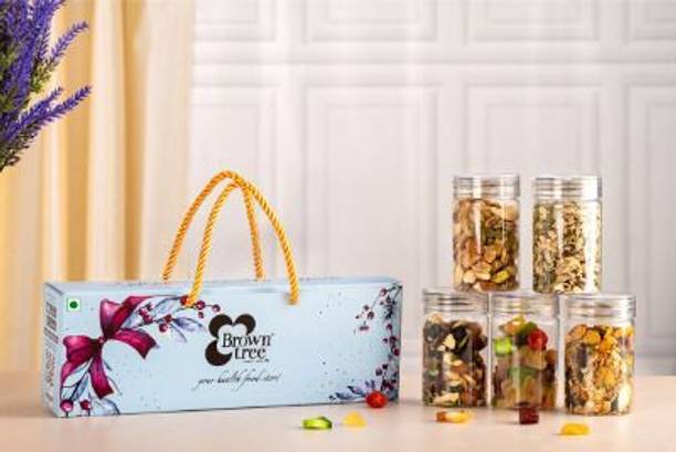 Brown tree FIVE STAR 5P| DRY FRUITS & NUTS GIFT HAMPER| CORPORATE & FESTIVE GIFT