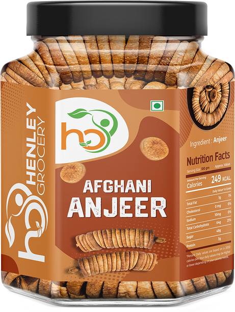 HENLEY Dried Figs | Afghani Anjeer Dry Fruits | Medium Size Anjeer | Figs