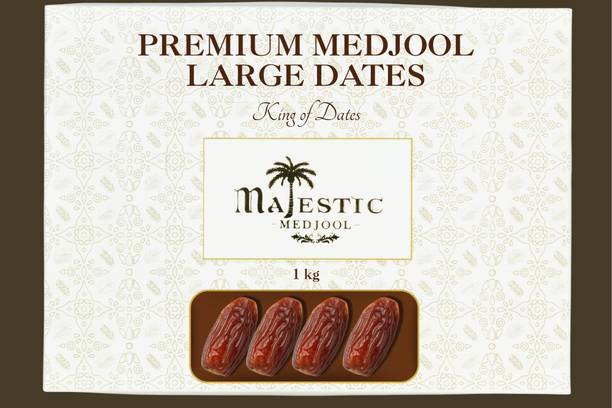 Majestic Medjool Medjool Large Dates – 1kg Bulk Pack | Naturally Sweet & Nutritious Dates
