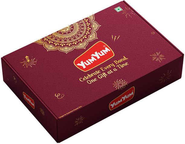 YUM YUM Festive Gift Box | Assorted Dry Fruits Gift Pack For Family & Friends Gifting -