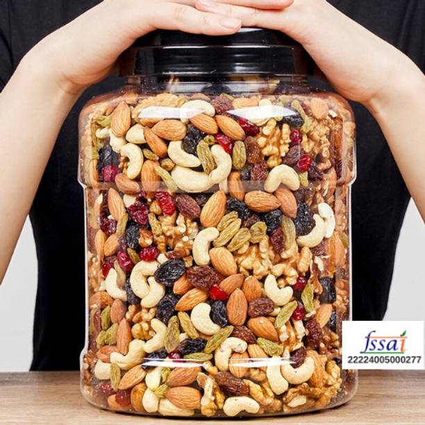 हरियम मिक्सड्राईफ्रूट |नैचुरल प्रीमियम पंचमेवा 1KG जार