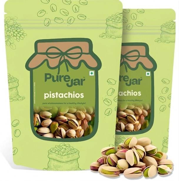 purejar Roasted & Lightly Salted Pistachios 500gm (250 gm Pack of 2) Pistachios