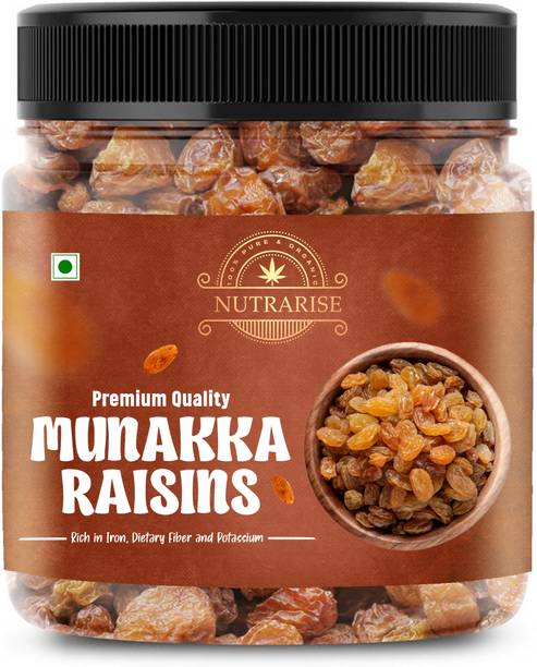 NUTRARISE Premium Munakka Raisins 250g Jar | Nutrient-Rich Dry Fruit Raisins
