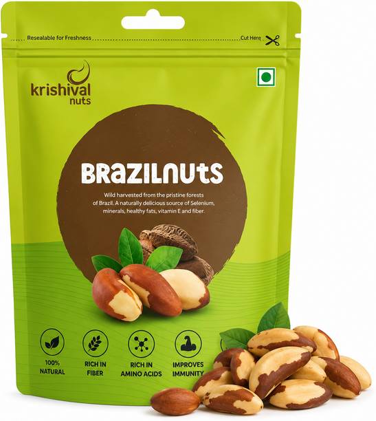 Krishival Premium Brazil Nuts 250g Pack of 1 Best for Cholesterol Control | Brazil Nuts