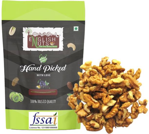 ENGLISH NUTS 1 Kg Kashmiri Walnut Quarter Kernels Akhrot Giri | Vaccum Pack | Fresh Crop Walnuts, Kernels