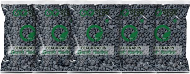 Goshudh Kali Kishmish (Black Raisins) 100gm Each (Pack of 5) 500g Raisins