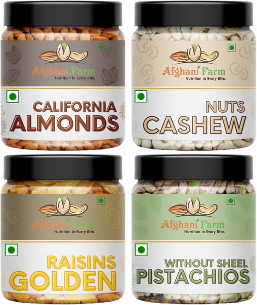 Afgani Farm Premium Nuts & Dry fruits Combo Almonds, Raisins, Cashews, Pistachios