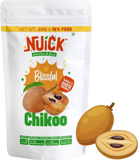 Nuick Freeze Dried Chikoo Slices | Pack of 1 Chiku
